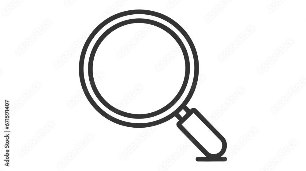 Magnifying glass or search icon, flat vector graphic on isolated background Magnifying glass or search icon, flat vector graphic on isolated background