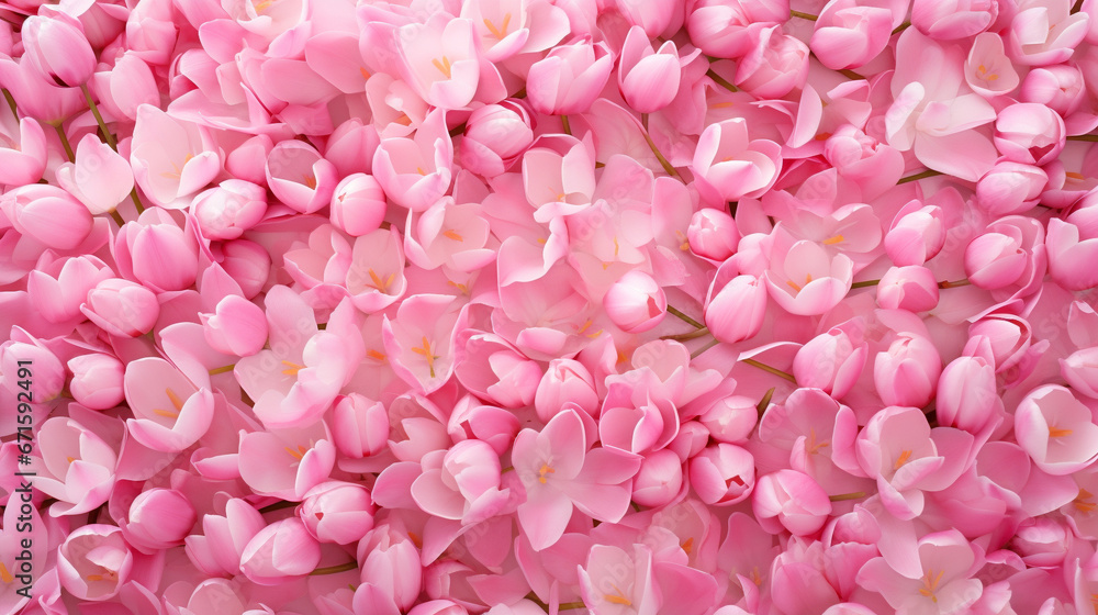 close up of pink tulips HD 8K wallpaper Stock Photographic Image 