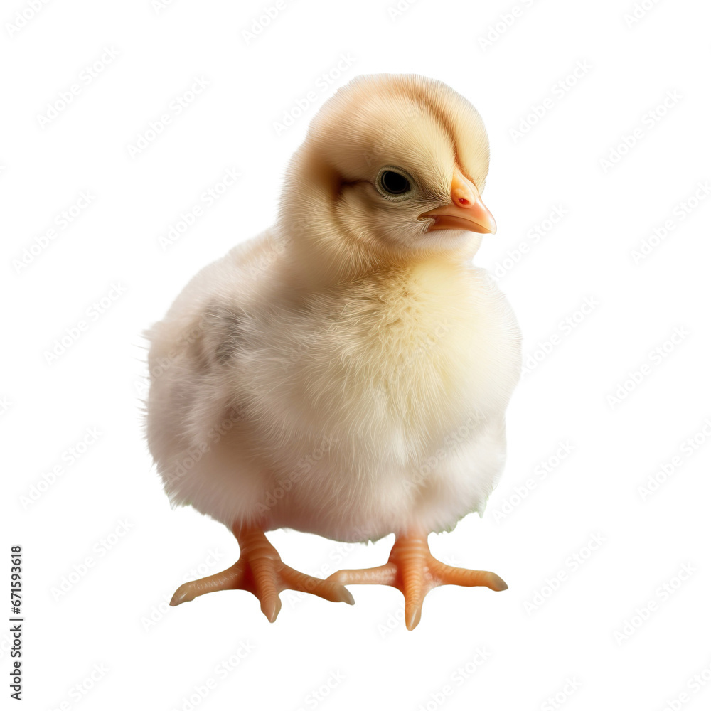 Fototapeta premium Baby chicken on transparent background