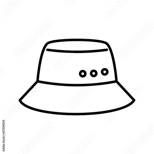 Fisherman's hat icon. Panama, bucket hat. Vector illustration