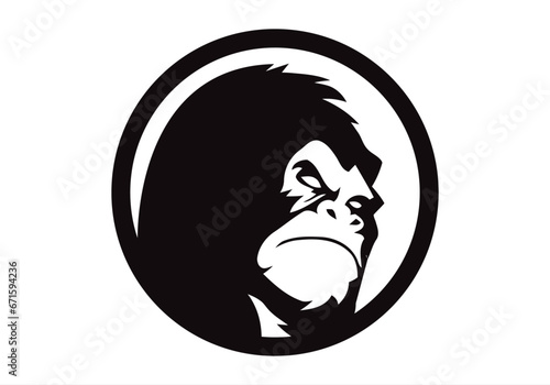 angry, animal, ape, boss, bow tie, cigar, cigarette, club, fitness, gaming, gorilla, gorilla head, gym, icon, illustration, King Kong, logo, mascot, monkey, muscle, pipe, power, silverback, smoke,