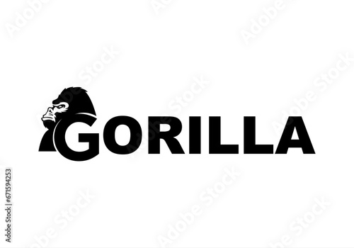 angry, animal, ape, boss, bow tie, cigar, cigarette, club, fitness, gaming, gorilla, gorilla head, gym, icon, illustration, King Kong, logo, mascot, monkey, muscle, pipe, power, silverback, smoke,