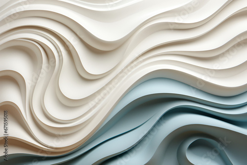 Abstract wavy lines background. Thin lines on white wallpaper. 