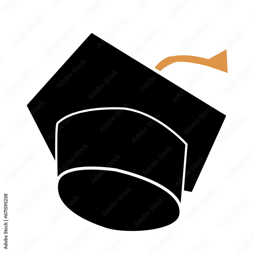 education cap. Class handwritten typography. Education. Students 2024