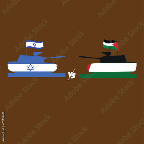 Philistine and israel war with tank