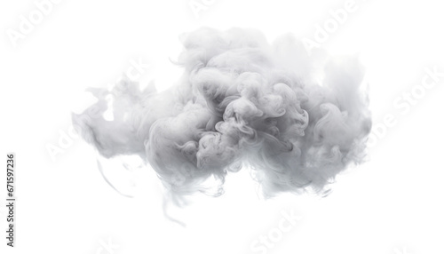 smoke cloud isolated on transparent background cutout