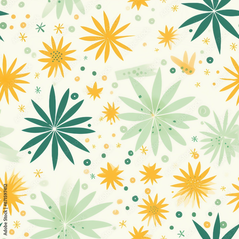 Summertime Sun and Leaves Pattern Summertime Sun and Leaves Pattern