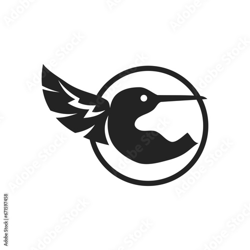 colibri logo template Isolated. Brand Identity. Icon Abstract Vector graphic