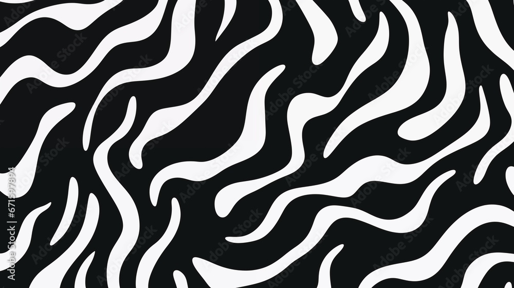 wavy brush curved lines strokes pattern, horizontal banner wavy brush curved lines strokes pattern, horizontal banner