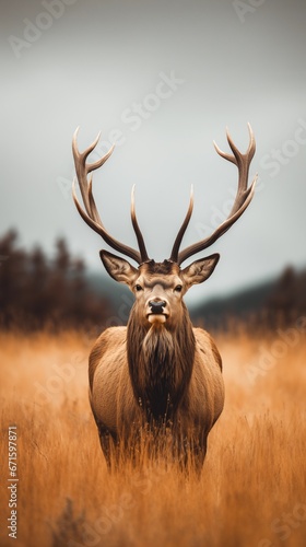 a bull elk in autumn photo