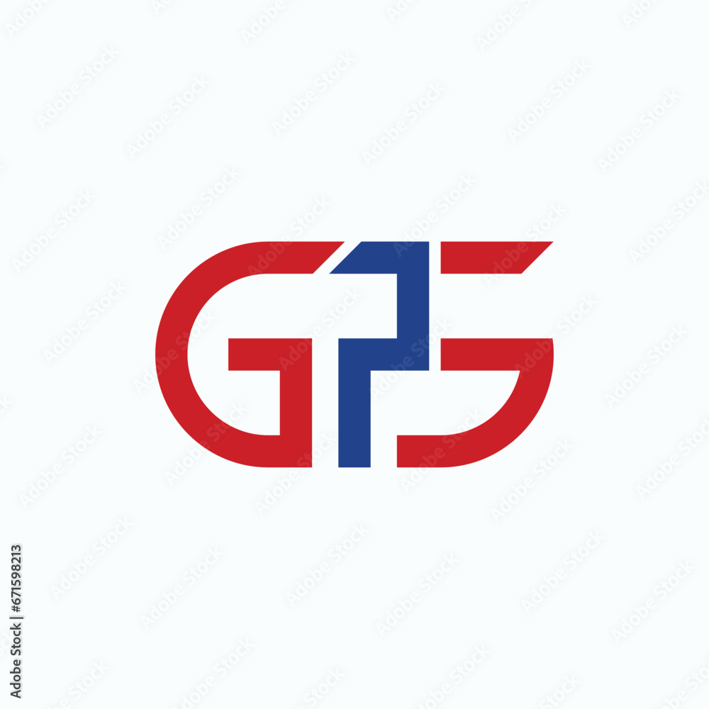 Abstract initials letters GPS logo icon Abstract initials letters GPS logo icon