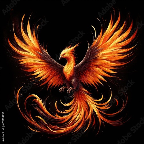 Phoenix fire bird background