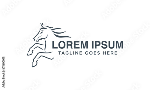 horse outline logo design