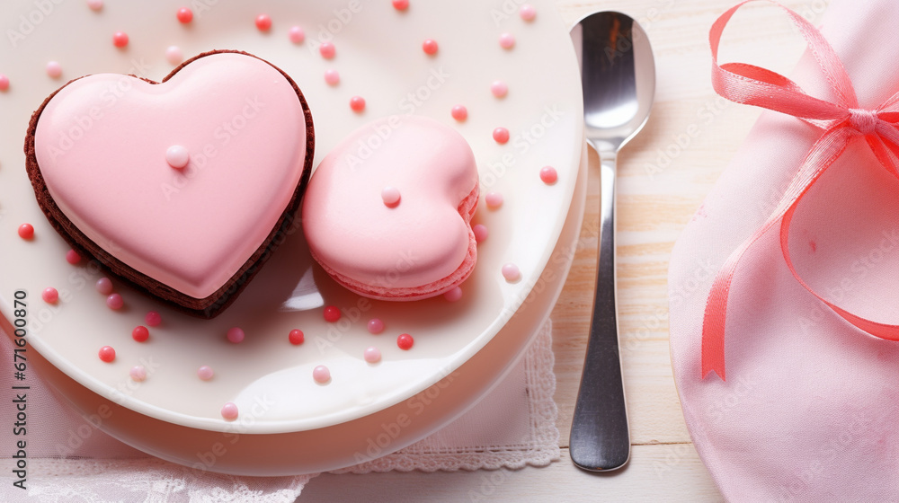 heart shaped cookies on a plate HD 8K wallpaper Stock Photographic Image heart shaped cookies on a plate HD 8K wallpaper Stock Photographic Image