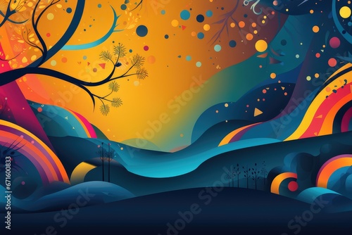 Abstract background with colorful gradients for World Trivia Day photo