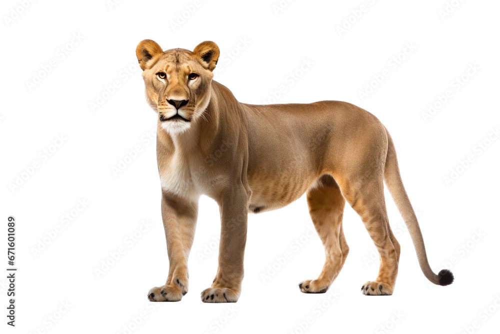 lioness isolated on transparent background lioness isolated on transparent background