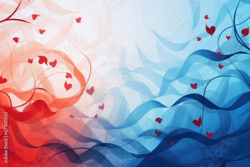 Paper background with hearts and waves. for thesaurus Day, which celebrates the richness of language and the availability of synonyms and antonyms.