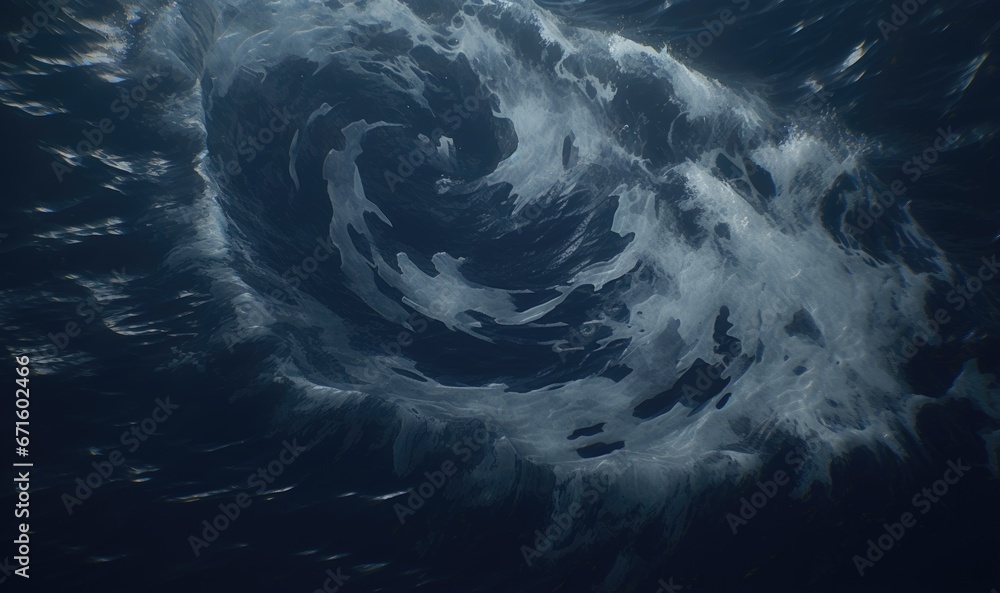 Surfing ocean wave. Blue ocean wave. Nature background. Big ocean waves