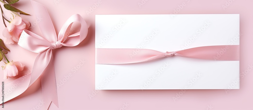 Ribbon adorned card for weddings Ribbon adorned card for weddings