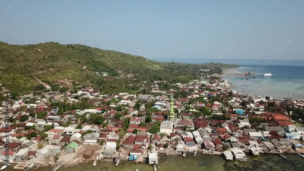 Aerial View of Serene Countryside Embracing a Beautiful Beach, a Perfect Blend of Nature's Beauty Aerial View of Serene Countryside Embracing a Beautiful Beach, a Perfect Blend of Nature's Beauty
