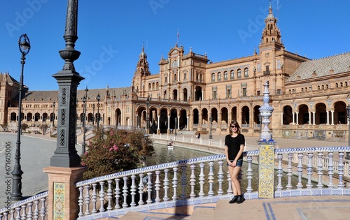 touriste - place d'Espagne - Séville photo