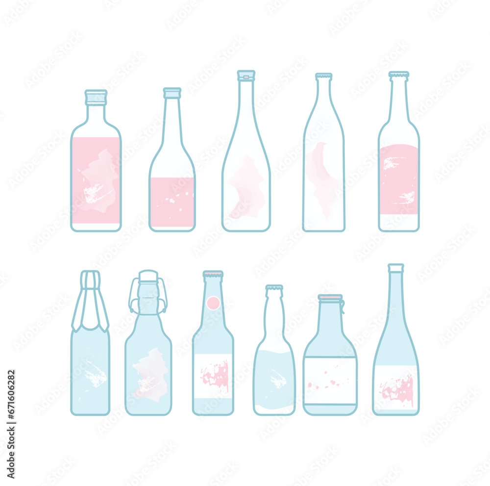 Simple alcoholic beverage wine bottles Simple alcoholic beverage wine bottles