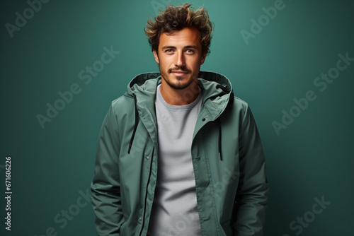 30-Year-Old Man Commanding Attention with Unique Fashion Choices in Dynamic Promotional Imagery.