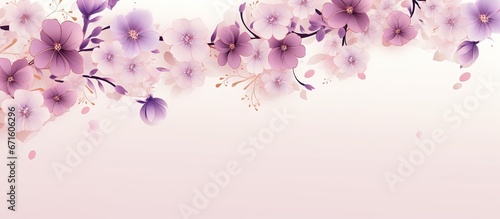 Purple crystal embellished Somei Yoshino sakura flowers decorate a floral wedding invitation