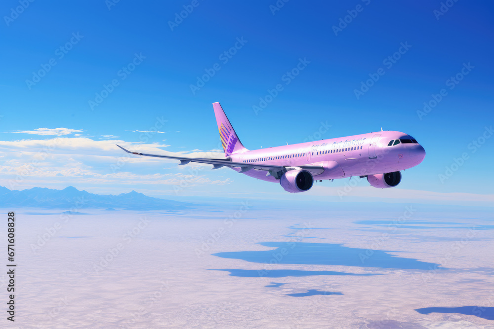 custom made wallpaper toronto digitalAirbus A321 on a sunny day over Salar de Uyuni