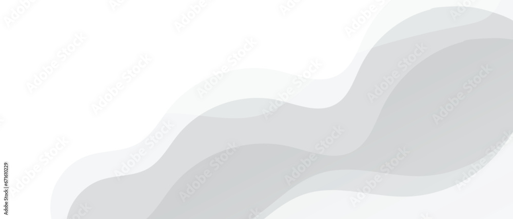 Gray abstract wave vector background design. have space for title presentation. Template layout poster, banner and flyer.