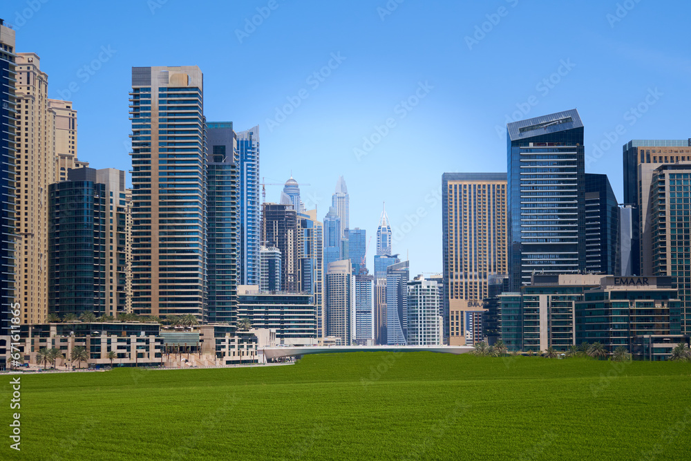 fragment of architectural landscape in Dubai