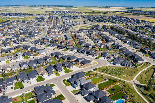 Aerial footage of Evergreen, Saskatoon