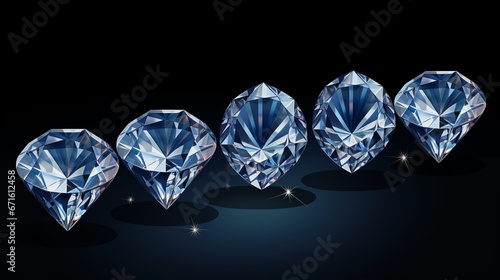 mockup showcasing diamonds of varying clarity  concept  luxury  copy space  16 9