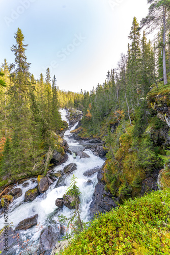 Foss ved Ulaelva i Rondane nasjonalpark i Norge, Marcinfossen