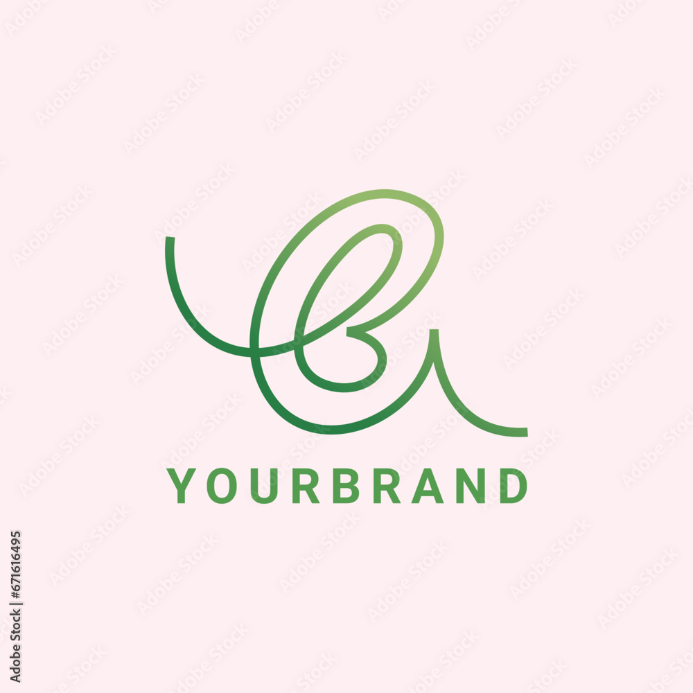 Logo combination of letters a and b Stock Vector Adobe Stock