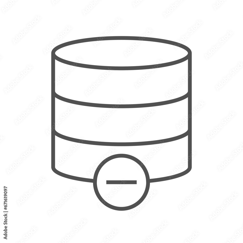 Database and server icon thin line style for your design Database and server icon thin line style for your design