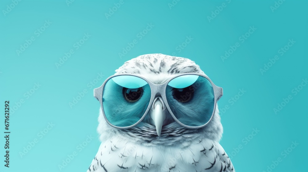 Cool owl with glasses Cool owl with glasses