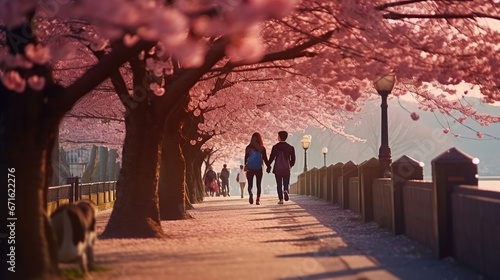 Hanami (Japan) - The tradition of viewing cherry blossoms in spring. © Santy Hong