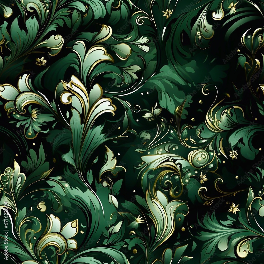 seamless floral pattern, generative AI seamless floral pattern, generative AI