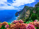 Rocha do Navio Cable Car - beautiful nature scenery and popular tourist attraction. Splendid Madeira island. Portugal..