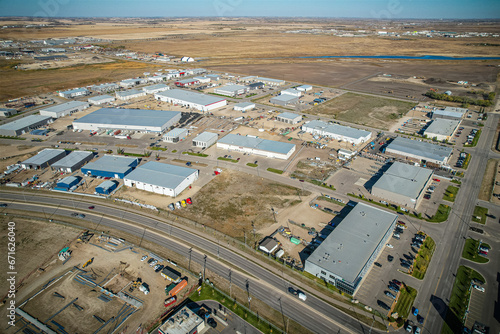 Aerial of the Marquis Industrial Neighborhood in Saskatoon