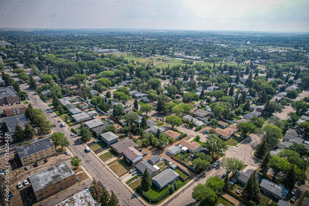 Breevort Park neighbourhood Aerial in Saskatoon