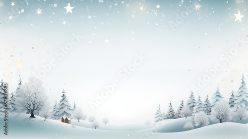 Wallpaper Mural Winter landscape with snow and trees Torontodigital.ca