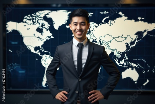 Asian Male Ceo Lifestyle Background Generative AI
