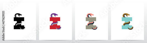 Snake Encircling Letter Logo Design I