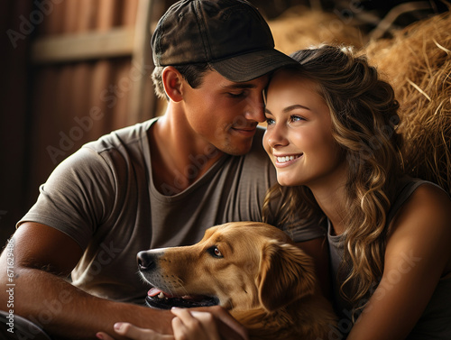 A Couple's Best Friend: A Couple with Their Dog