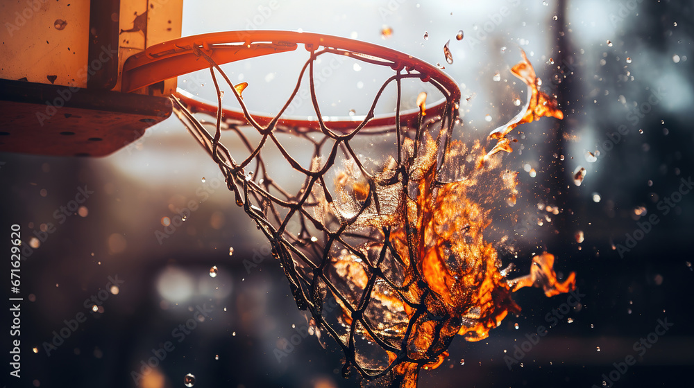 Close-Up of Basketball Net: The Target for Every Shot
