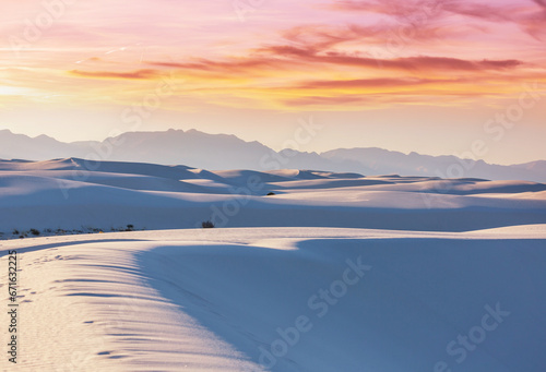 White sand dunes