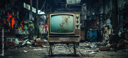 Time Capsule: Old Television Unearthed in Abandoned Factory photo