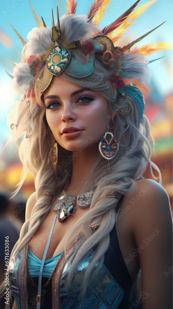 a female festival goer a female festival goer